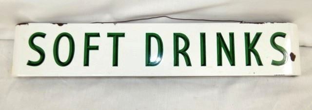 28X6 PORC. SOFT DRINKS SLED SIGN