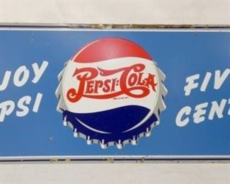 26X10 DOUBLE DOT PEPSI 5CENT SIGN