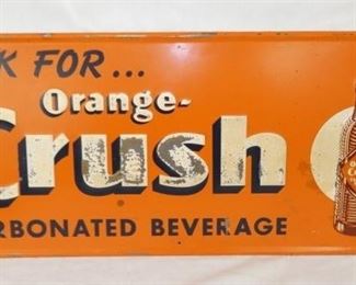 28X12 1968 EMB. ORANGE CRUSH BEV. SIGN