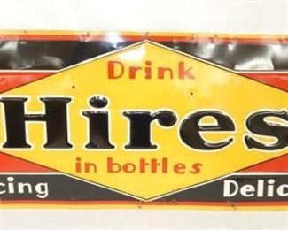 28X10 EMB. HIRES IN BOTTLES SIGN