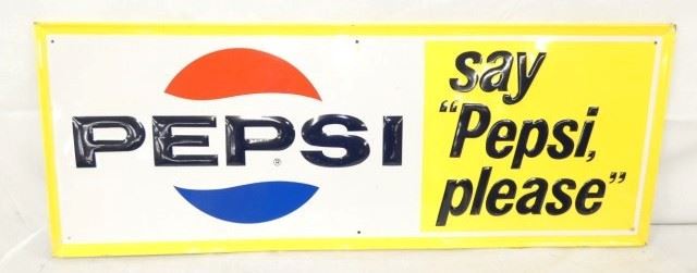 31X12 EMB. SAY PEPSI PLEASE SIGN