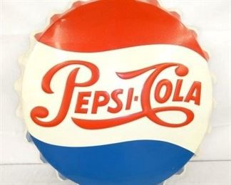 28IN EMB. PEPSI COLA CAP SIGN