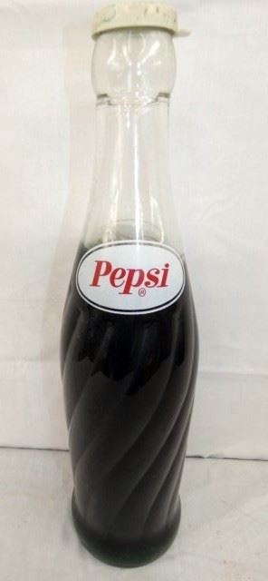 20IN GLASS PEPSI COLA BOTTLE DISPLAY