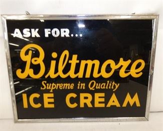 12X9 GLASS ASK FOR BILTMORE ICE CREAM