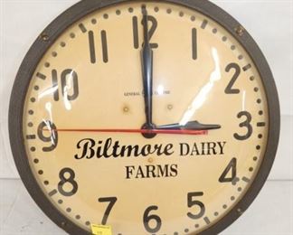 17IN BILTMORE DAIRY FARMS CLOCK