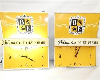 15X19 BILTMORE DAIRY LIGHTED CLOCKS