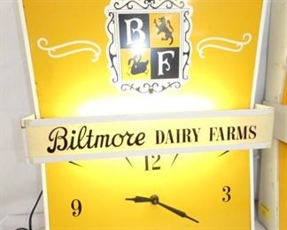 15X19 LIGHTED BILTMORE DAIRY CLOCK