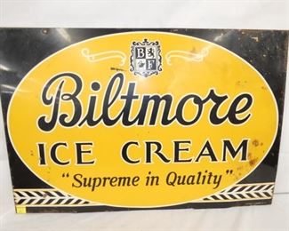 36X24 1951 BILTMORE ICE CREAM SIGN