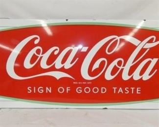 24X68 COCA COLA FISHTAIL SLED SIGN