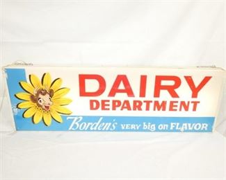 48X16 LIGHTED DAIRY BORDENS LIGHT