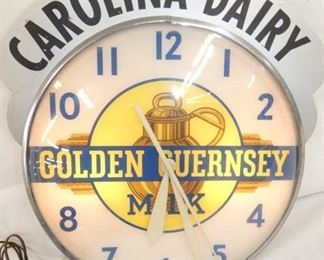 15IN GOLDEN GUERNSEY CLOCK