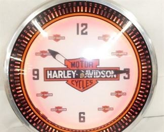 21IN Harley Davidson SPINNER CLOCK NEON