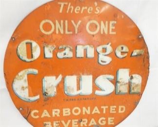 16IN EMB. ONLY ONE ORANGE CRUSH SIGN