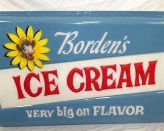 60X36 EMB BORDENS ICE CREAM INSERT SIGN