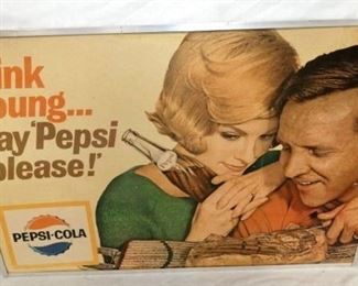 37X25 THINK YOUNG PEPSI CARDBOARD