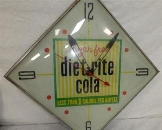 22IN DIET RITE COLA CLOCK