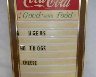 18X30 Coca Cola MENU