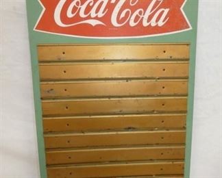 17X29 MASONITE COKE FISHTAIL MENU