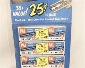 16X14 OLD STOCK PAL BLADES DISPLAY