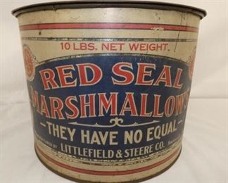 13X9 10LBS RED SEAL MARSHMALLOW TIN