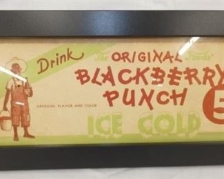 16X8 ORIG. BLACKBERRY PUNCH ADV. FRAMED