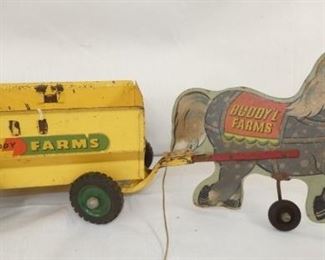 VIEW 4 SIDE 2 HORSE CART PULL TOY