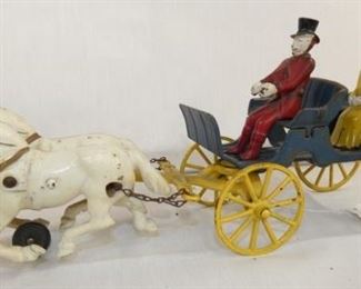 13X6 HORSE DRAWN BUGGY W/ PEOPLE