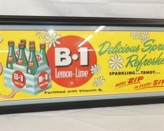 42X14 FRAMED B-1 LEMON LIME DRINK AD