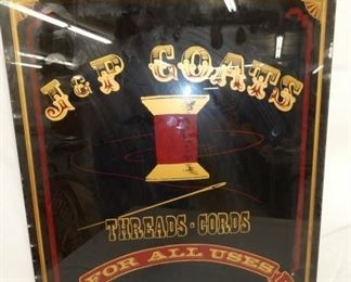 18X20 J&P COATS MIRROR SIGN