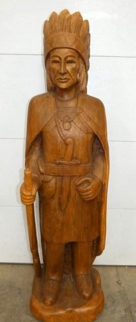 6FT HANDCARVED WOODEN LADY STATUE
