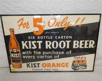 28X18 KIST ROOT BEER FRAMED ADV.