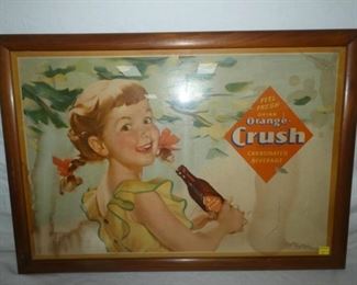 37X25 CRUSH CARDBOARD FRAMED ADV.