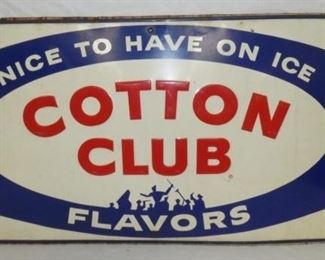 32X17 EMB. COTTON CLUB SELF FRAMED SIGN