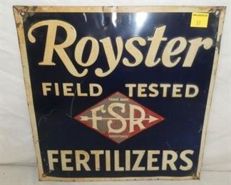 16X16 EMB. ROYSTER FERTILIZERS SIGN