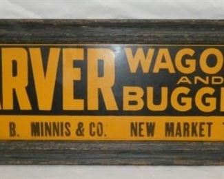 26X10 CARVER WAGONS/BUGGIES FRAMED AD