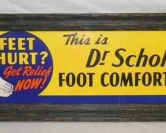 26X10 DR. SCHOLL'S FRAMED ADV.