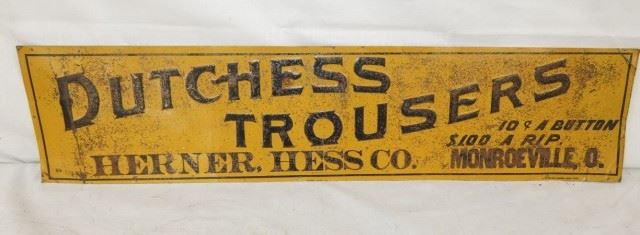 28X7 DUTCHESS TROUSERS SIGN