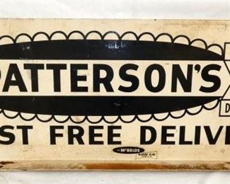 48X18 PATTERSONS DRUGSTORE SIGN