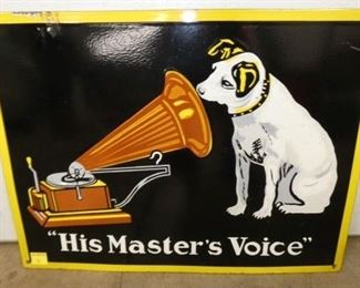 24X18 PORC. MASTERS VOICE W/ NIPPER