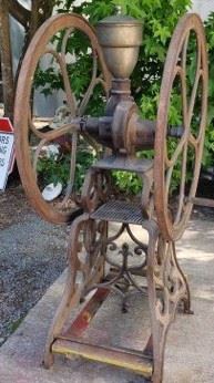 EARLY COLES DOUBLE WHEEL COFFEE GRINDER