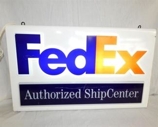 28X17 EMB. FEDEX LIGHTUP SIGN