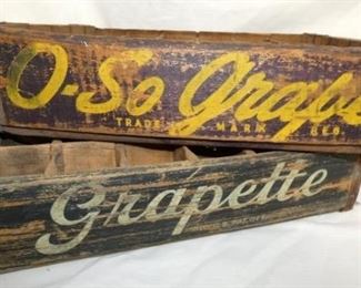 O-SO GRAPE,GRAPETTE WOODEN CRATES