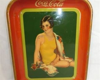 1929 COKE TRAY W/SWIMSUIT GIRL