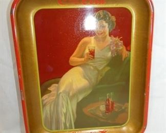 1936 COKE TRAY W/VICT. LADY