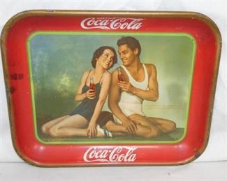 1934 COKE TRAY W/COUPLE