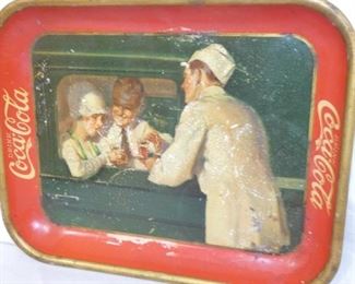 VIEW RIGHTSIDE 1927 COKE TRAY