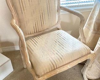 16- $195 Pair of armchairs 39”h x 2’W x 19”D 		