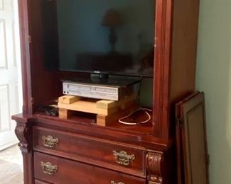 32. Armoire 45”W x 23”D x 79” (TV fits 40”inside) with the doors $195