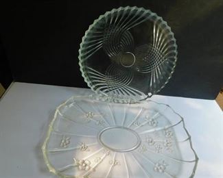 Glass Serving Platters (2 each)