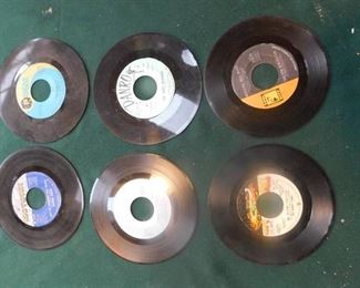 Six 45 RPM Records including Diana Ross